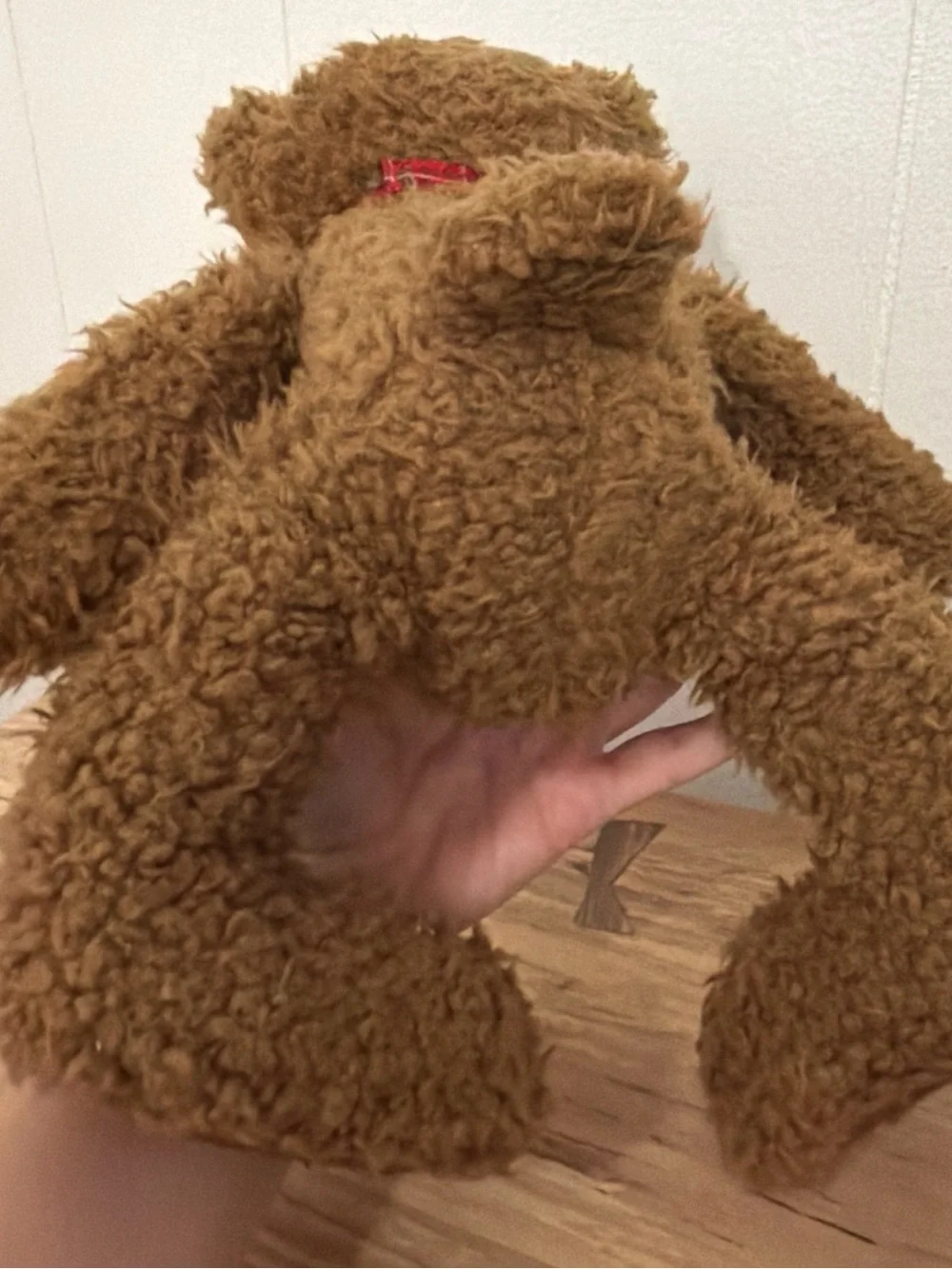 Plush Brown Teddy Bear with Plaid Bow - Cozy Kids Stuffed Animal